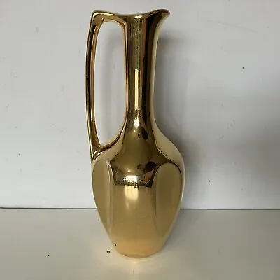 Buy Crown Devon Jug Gold Plated Lustre 1290 Long Stem Bud Vase Vintage • 8.99£