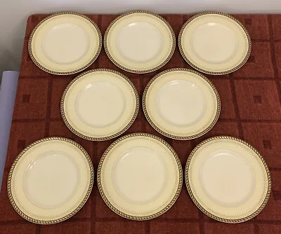 Buy 8 Woods Ivory Ware Side / Salad Plates 9”, Gold Leaves • 7£