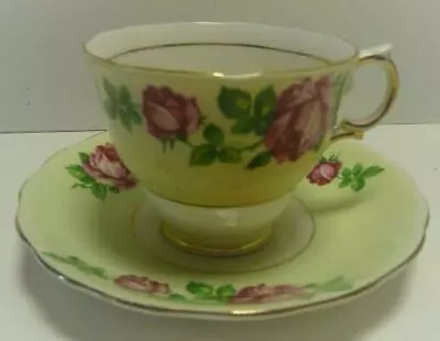 Buy Vintage Colclough Cup &saucer Bone China Made In England Roses Pattern • 28.76£