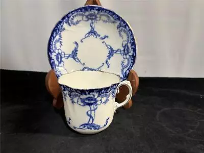 Buy Thomas Foresters Flow Blue Tea Cup Saucer Art Nouveau Poppy Design Longston • 17.36£