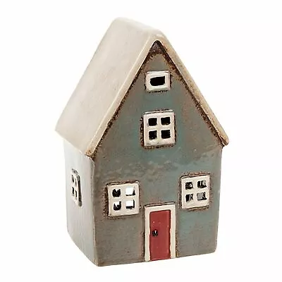 Buy Village Pottery Tealight Candle Holder Grey House Ornament Gift  • 12.59£