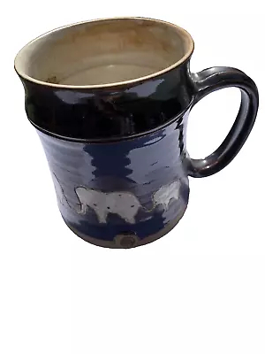 Buy Studio Pottery Elephant Tankard Mug Stamped Vintage • 12.80£