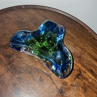 Buy Chribska Sommerso Art Glass Bowl Josef Hospodka Blue Green Czech • 34.90£