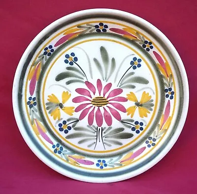 Buy KERALUC QUIMPER Vintage Hand Painted Ceramic Plate Flower  • 37.89£