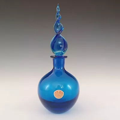 Buy Murano Vintage Blue Sommerso Glass Perfume / Scent Bottle • 95£