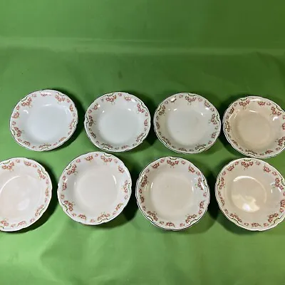 Buy Antique Set Of 8 Wh Grindley & Co England 5 1/2” Bowls S5 • 2.87£