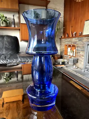 Buy Vintage Riihimaki Large Vase In Stunning Blue - Pattern And Designer Unknown • 65£
