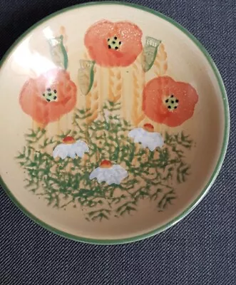Buy The Tain Pottery Scotland Beautiful Flower Painted Dish Bowl Displayed Only • 4.50£