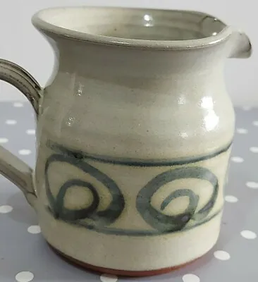 Buy Studio Pottery North Devon Jug 4  Tall Grey With Swirl Details • 7.99£