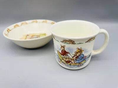 Buy 1960's Bunnykins Bowl Mug Dish Cup Christening Royal Doulton. 1935 Backstamp • 14.21£