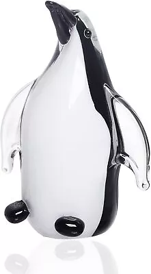 Buy Hand Blown Glass Penguin Sculpture Art Crystal Figurine Decoration Ornaments • 42.68£