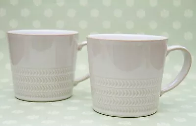 Buy 2 DENBY Pottery Stoneware Natural Canvas Mugs Good Used Condition • 25£