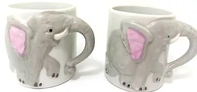 Buy Vintage JSNY Taiwan Elephant Cup Handpainted Embossed 3D Small Kids Coffee Mug • 33.62£