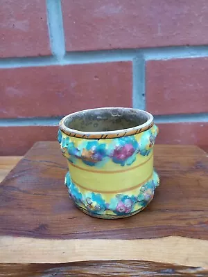 Buy Antique Maiolica /Majolica Hand Painted Small Pot, Tin Glazed Pottery, Signed  • 19.99£