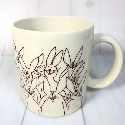Buy Coffee Cup Mug Bunny Rabbit Print 12oz Ceramic Gailstyn Sutton Rabbits Japan • 13.25£