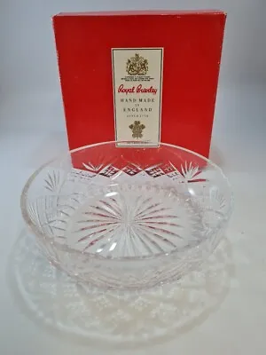 Buy Royal Brierley Crystal WESTMINSTER Diamond Cut Glass Crystal Bowl 8  Diameter • 30£