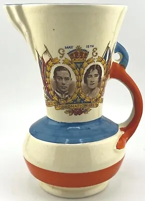Buy Wadeheath Ware King George Vi Queen Elizabeth Coronation 1937 Small Pitcher • 214.47£