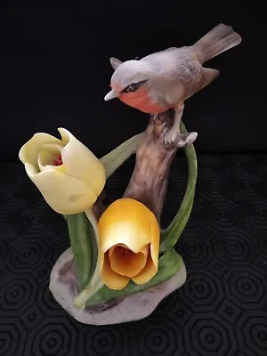 Buy Vintage Royal Osborne Robin With Tulips China Ornament - Great Condition • 6£