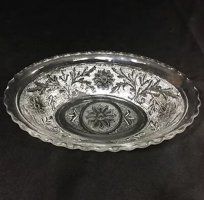 Buy Vintage Anchor Hocking Clear Glass Oval Bowl • 7.67£