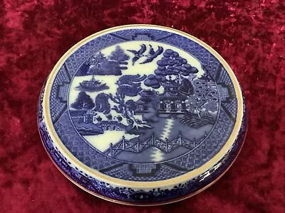 Buy Antique S Handcock & Sons Royal Corona Ware Willow Pattern Teapot Stand Gilt Edg • 8£