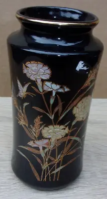 Buy Japanese  Chokin  Black Vase 15 Cms Tall • 4.99£