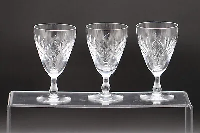Buy Three Vintage Edinburgh Crystal Wine / Sherry Glasses C1970 - Holds 4.5fl Oz • 30£