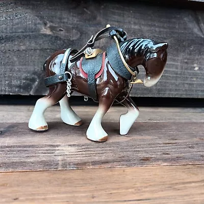 Buy Vintage Small Melba Shire Horse With Harness FREE P&P  • 9.40£