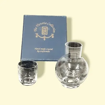 Buy Vintage Czech Water Carafe And Glass Set. The Victoria Collection Etched Glass. • 47£
