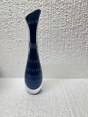Buy Kosta Blue Swung Glass Vase Bubbles 9” Signed • 114.29£