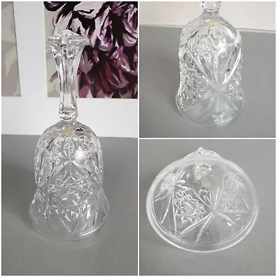 Buy Clear Cut Glass Ornamental Bell 7 Inch High • 5.99£