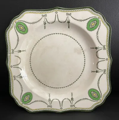 Buy Beautiful Royal Doulton Countess Green Rim 20.5cm Square Cake Plate, Circa 1920 • 24.63£
