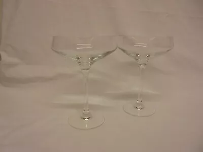 Buy Pair Of Chef & Sommelier Crystal Champagne Saucers Cocktail Glasses • 8.99£