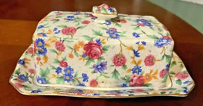 Buy Royal Winton, “ Old Cottage Chintz” Covered Butter Dish • 165.39£