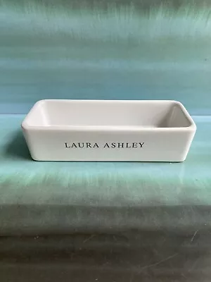 Buy Laura Ashley White Ceramic Rectangular Trinket Dish • 12.95£