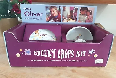 Buy Royal Worcester Jamie Oliver Cheeky Chops Kit Kids Cup Plate & Bowl Set 2004 • 26.99£