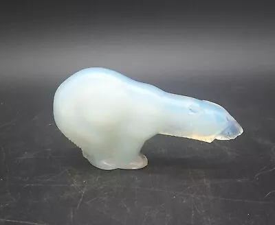 Buy Vintage French Sabino Opalescent Art Glass Polar Bear Paperweight Label & Signed • 119.87£