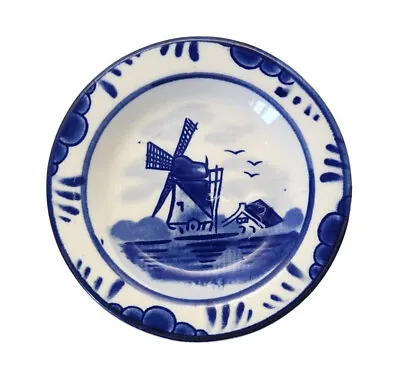 Buy Delftware Blue Holland Mini Windmill Plate Handwork Designed By Elesva Handpaint • 11.35£