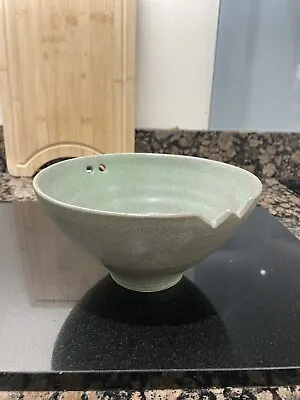 Buy Very Handsome Unusual Large Blue/Gray Stoneware Bowl 18 Cm Dia, 8.5 Cm High • 14.95£