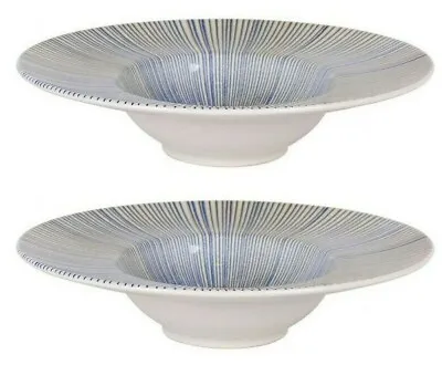 Buy SET OF 2- IRYS BARY Porcelain Round PASTA RISOTTO Plates 28cm • 21.99£