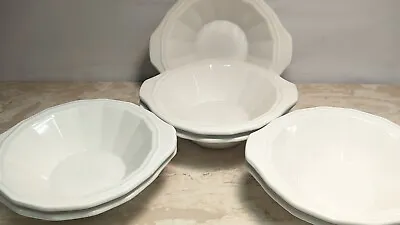 Buy Vintage Homer Laughlin White Dover Ironstone Classic Colonial Soup Cereal Bowls • 18.91£