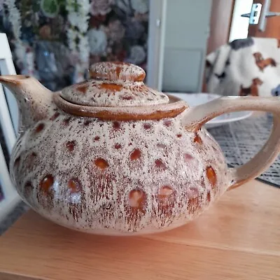 Buy Vintage Fosters Pottery Cornwall Blonde Honeycomb  Ovoid Shape Teapot • 12£