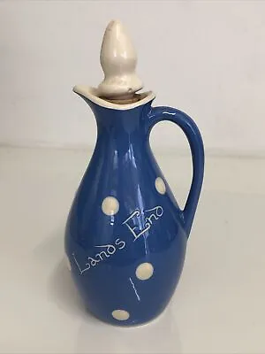 Buy Devon Blueware Sandygate Pottery Blue Polkadot Vase -Lands End Cornwall Souvenir • 11£