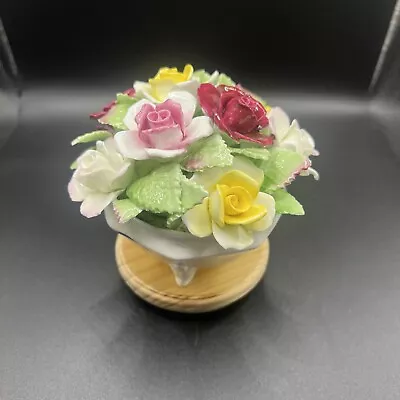 Buy Vintage Royal Doulton Bone China Porcelain Flower Bouquet Basket Made In England • 28.94£