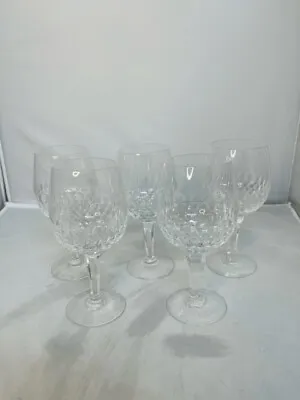 Buy Royal Doulton Clarendon Wine Water Goblet Glass Set Of 5, Vintage Crystal • 37.90£