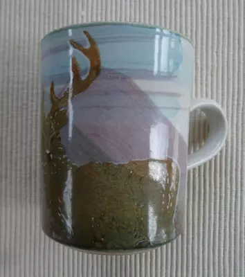 Buy TAIN Pottery SCOTLAND Hand Painted MUG  STAG And HINDS VGC • 12.95£
