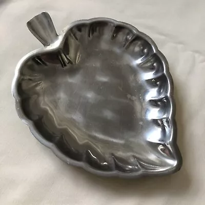 Buy Stainless Steel Leaf Shaped Small Appetiser Serving Dish 1970s Vintage • 4£