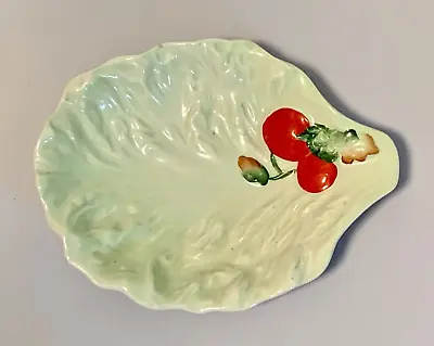 Buy Vintage Dish Plate Carlton Ware - Saladware Pottery Lettuce Leaf Tomato 6  1930s • 10.35£