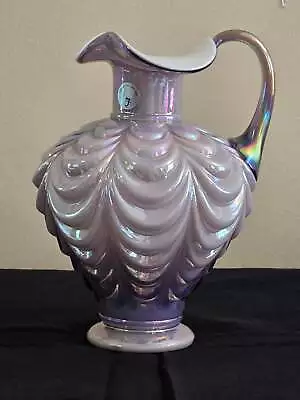 Buy Collectible Fenton Lavender Drapery Pitcher - 7-1/2 Tall - 95th Anniversary Stic • 127.88£