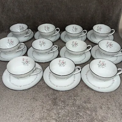Buy Vintage Set Of 11 Coffee Tea Cups Saucers Noritake Mayfair China Japan • 85.62£