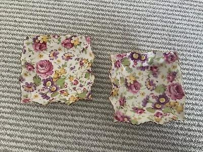 Buy Vintage Beautiful Pair Of James Kent Small Plates Dishes Rapture Floral Design  • 9.99£